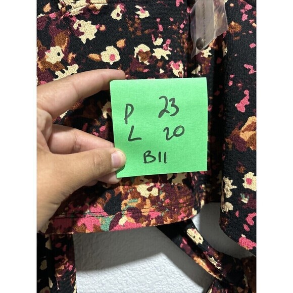 NWT Anthropologie Balloon-Sleeve Blouse Open Back Tie Belt Top Multicolor XXS - Picture 14 of 14